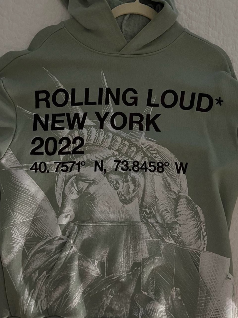 Rolling Loud New York 2022 Olive Green Graphic Hoodie